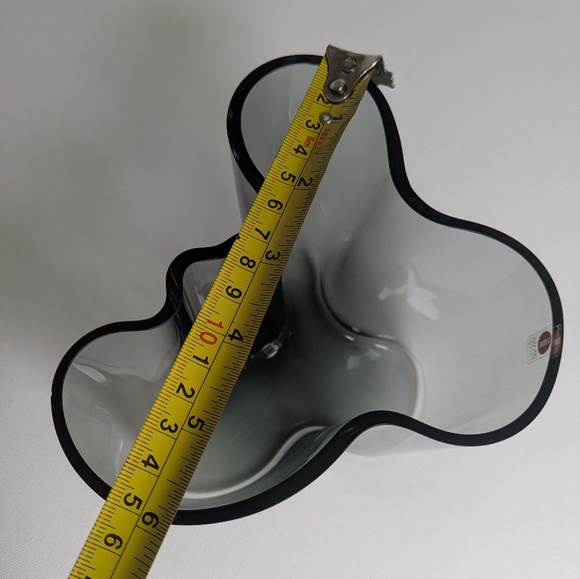 Vintage 2001 Savoy Vase Alvar Aalto 4.75"*6 120 mm Iittala, Finland, Smoke Gray - Picture 11 of 13